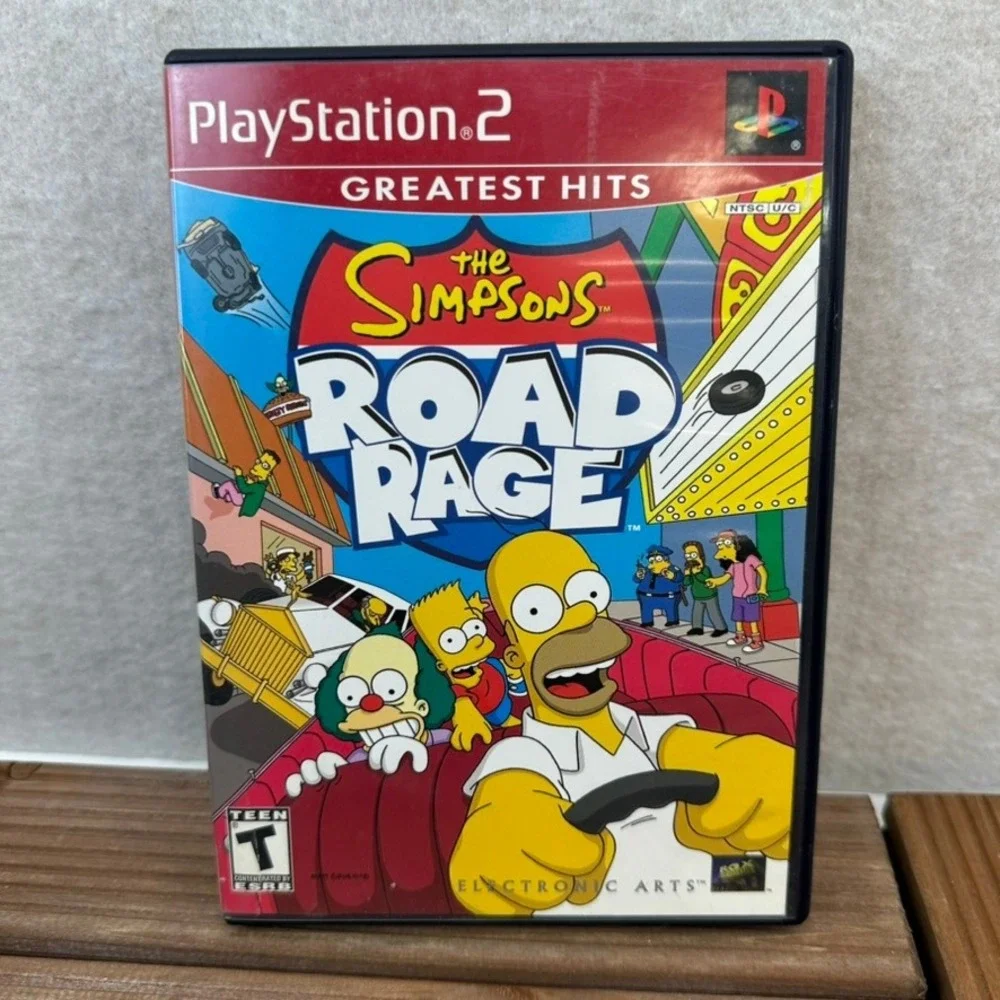 The Simpsons Road Rage PlayStation 2 PS2 Greatest Hits Game Disc Manual Case